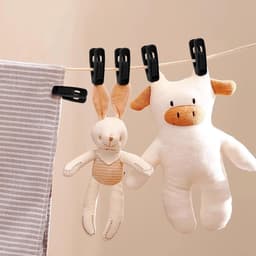 20-stuks Kledingklem - Ophangklem voor kleding - Fluweelzachte kledingklem - Multifunctionele kledingklem - Antislip en laat geen strepen achter - 7,1*2,2*2,2 cm - Geschikt voor broeken, overhemden, rokken, sokken, enz. - Zwart — thumbnail 5