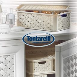 Opengewerkt Wasmand 30 Liter - Beige Kunststof — thumbnail 4