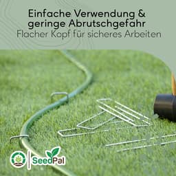 Grondankers 100 stuks - RVS en gegalvaniseerde haringen voor grondbevestiging - 150 mm x 30 mm x Ø 3 mm — thumbnail 2