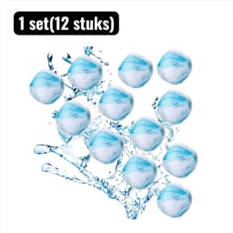 12 stuks - Wasbollen - Anti-Kluwen Pluisbal Wasballen - Nylon Wasmachine Ballen voor Hondenhaar, Pluisjes en Diepere Reiniging - Herbruikbare Drogerballen Alternatief - Blauw — thumbnail 1