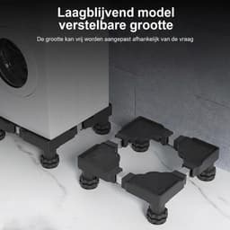 SNJY® Wasmachine Verhoger - Wasmachine Kast - Wasmachine Ombouw - 4 Voeten - Tot 500 KG - Zwart — thumbnail 3