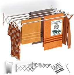 SCH® Wanddroogrek Inklapbaar - Wanddroogrek - Zilver - ‎80cm x 100cm x 14cm — thumbnail 1