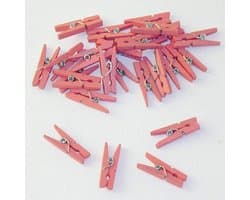 24 Roze Houten Knijpers voor Feestjes en Decoratie
