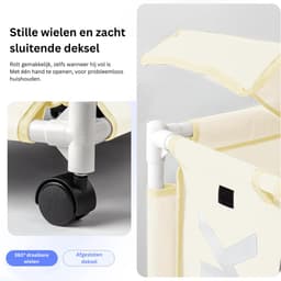 CLVP® Wassorteerder 3 Vaken - Wasmand - Wassorteerder - Beige — thumbnail 5