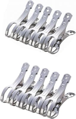 Grote Kleren Drogen Clips - Set van 10 stuks voor Wasgoed, Quilts en Strandlakens — thumbnail 1