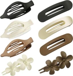 8x Grote Platte Haarspelden voor Dames – Antislip Eendensnavel Clips — thumbnail 1