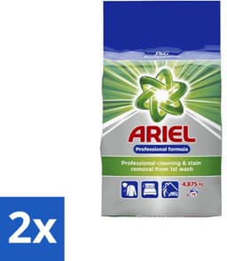 2 x Ariel – Waspoeder Professional – Original – 4,8 kg – 75 wasbeurten - Ariel Professional Waspoeder - 4.8 Kg Waspoeder - Professioneel Wasmiddel - Actilift Waspoeder - Waspoeder Voor Wit En Gekleurd Textiel — thumbnail 1