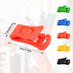 Sokkenclips - 50 stuks - Droogrek tegen verlies - Sokkenhouders - Plastic - Antislip wasknijpers - Sokkenclips voor wasmachine en droger - Kleurrijke sokkendroogclips - Waslijnknijpers - 3×1.3cm - 5 kleuren — thumbnail 2