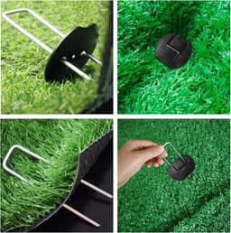 30 Haringen en Sluitringen Set voor Mulchen en Tuin - Verzinkt Staal - Drainage - Onkruiddoek - 15 cm - U-vorm - Zware Toepassingen — thumbnail 5