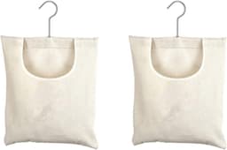 Wasknijper Opbergtas - Wasknijper Organizer - Wassen Ophangen - Wasbaar Oxford Doek - 32x27cm - Wit — thumbnail 1