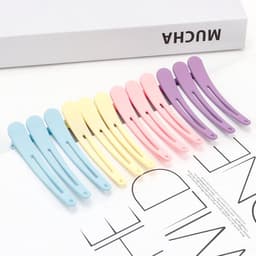 12x Alligator Haarclips Zonder Vouwen voor Haar Styling en Knippen - Professionele Sectie Clips — thumbnail 5