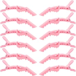 12 Stuks Roze Alligator Haarclips voor Stylen en Knippen — thumbnail 4