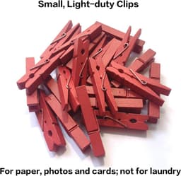 Houten Kleine Waslijnklemmen 4.8cm - Set van 50 Stuks in Kleur - Ideaal voor Knutselen en Decoratie — thumbnail 2