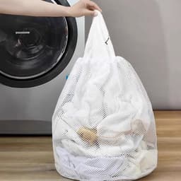 Waszakkenset 3 stuks (30x40 cm) - Herbruikbare en duurzame polyester zakken - met trekkoord - beschermen shirts, sokken en ondergoed in de wasmachine — thumbnail 2