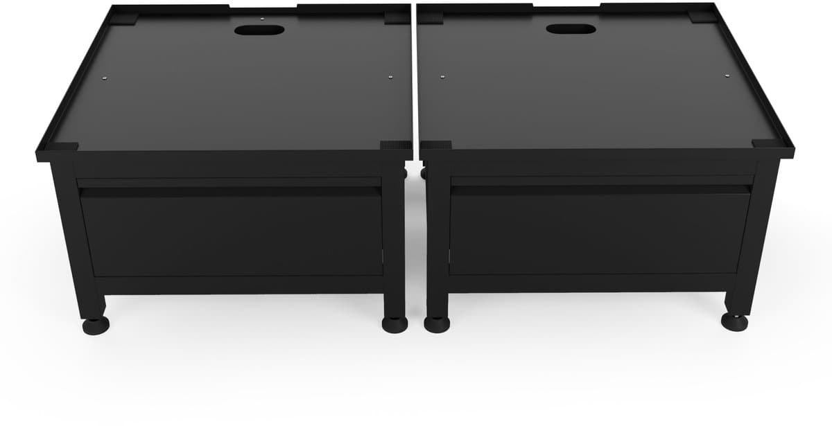 Wasophoogte® Wasmachine verhoger met lade - Dubbele wasmachine opbouwmeubel - Wasmachine sokkel - 42cm hoog - Zwart - Universeel - 65*60,5 (LxB) - Inclusief wandbeugels — afbeelding 1