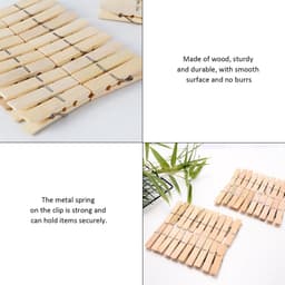 Allecto Plus - 100 stuks houten knijpers voor plaknotities en doe-het-zelf projecten — thumbnail 3