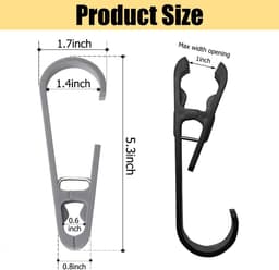 Washaken met klemmen - Sterke plastic wasknijpers - kleerhangers voor sokken - washaken clip - Veelzijdig - draagbare antislip plastic hangers clips - voor kleding gordijn badhanddoek hoed lakens jas - 6stuks - grijs — thumbnail 5