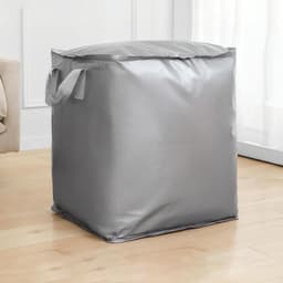 Opvouwbare wasmand - Grote wasmand - Grote opbergtas - Grote draagtas - Reistas - Opbergtas, Verhuisdoos, Kledingopbergtas, Verhuistas - Zilver — thumbnail 3