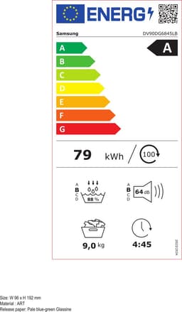 Samsung AI Dry DV90DG6845LBU3 6000 serie - Wasdroger - AI energy mode - Energielabel A - 9 kg - 5 jaar garantie in Nederland — thumbnail 2