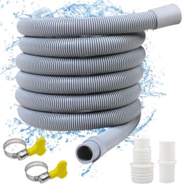 Afvoerslang voor wasmachine - Universele afvoerslang - Verlengslang voor afvoerslang - Verdikt en dik - Volautomatische ventilatorslang - 1 m universele verlengslang voor afvoerslang - met aansluitklem en adapter — thumbnail 5