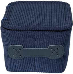 Donkerblauwe badmand met deksel - elegant en stijlvol - 1 stuk - polyester — thumbnail 2