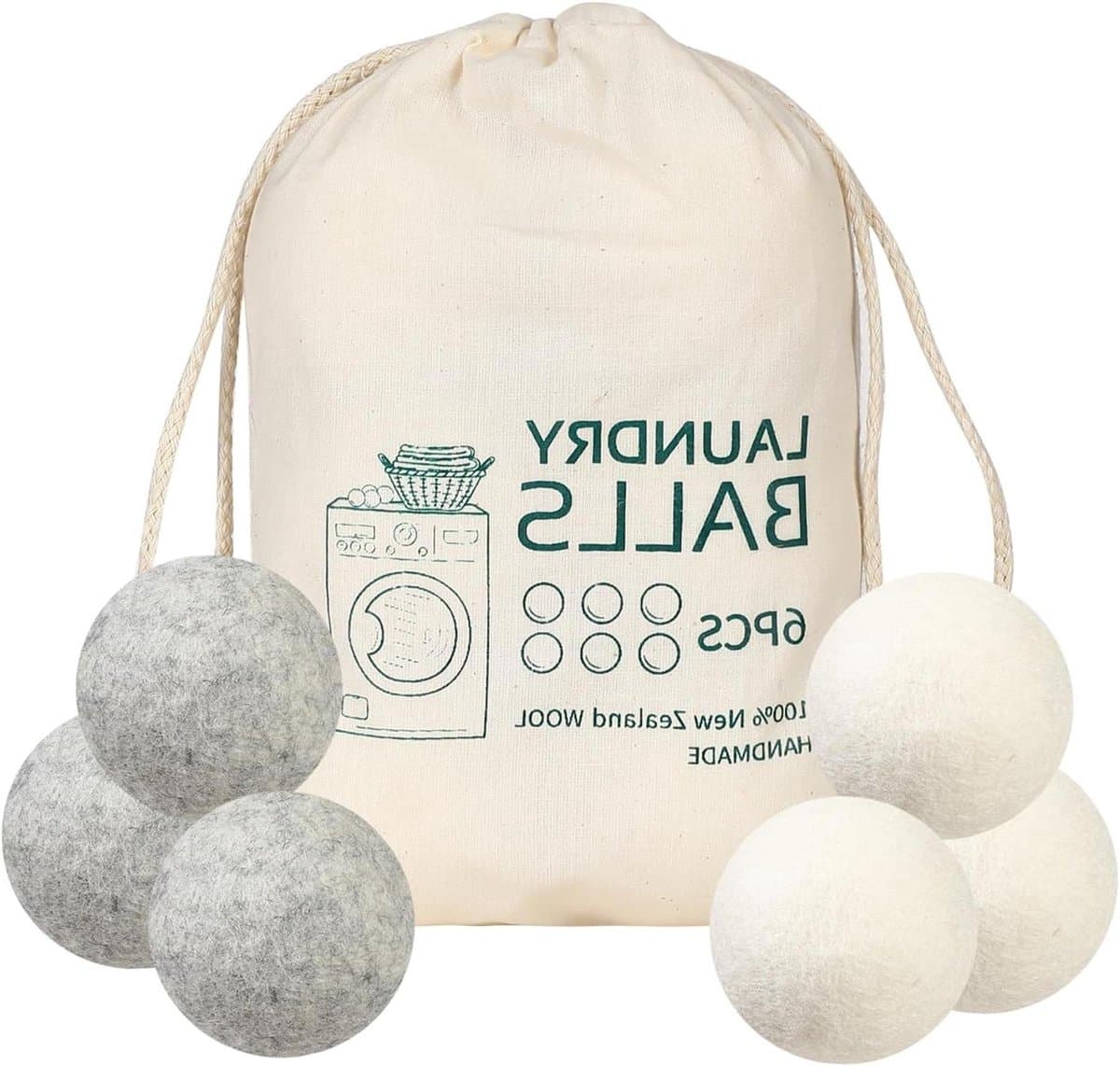 Droogballen set van 6 - Natuurlijke wasverzachter voor wasdroger - Woldrogerballen voor dons - Efficiënte wasballen met searchwoord en searchwoord — afbeelding 1