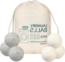 Droogballen set van 6 - Natuurlijke wasverzachter voor wasdroger - Woldrogerballen voor dons - Efficiënte wasballen met searchwoord en searchwoord — thumbnail 1