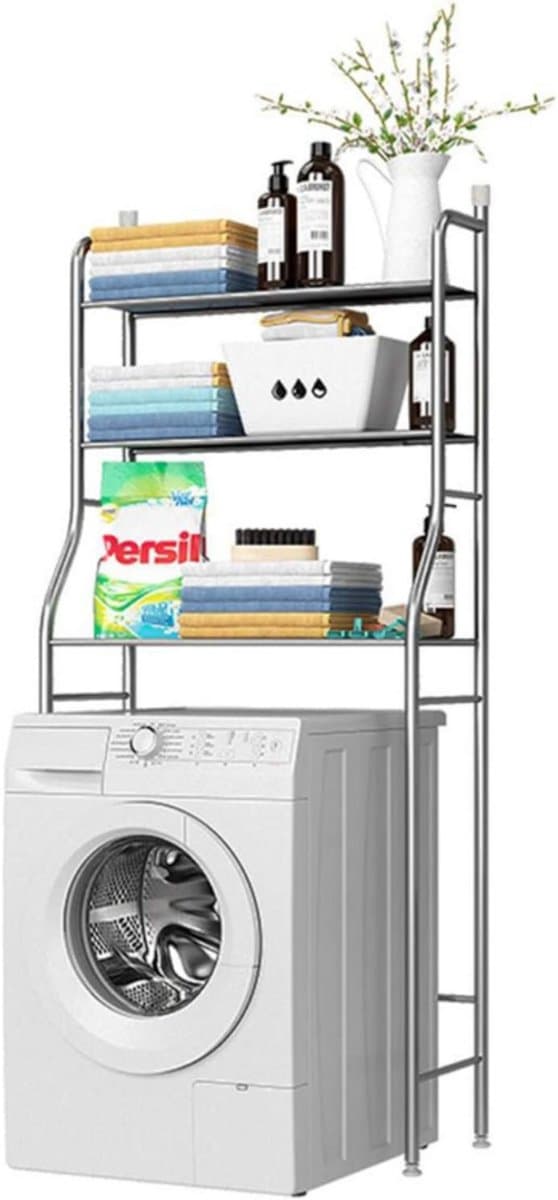 DailySupplies® Wasmachine Kast - Ombouw - Verhoger - Meubel - Zilver — afbeelding 1