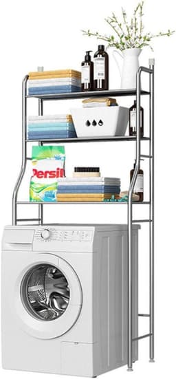 DailySupplies® Wasmachine Kast - Ombouw - Verhoger - Meubel - Zilver — thumbnail 1