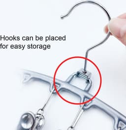 Dubbellaagse Hangend Metalen Droogrek voor Sokken en Ondergoed met Gebogen Vorm. Winddicht en van Roestvrij Staal. Geschikt voor Drogen, Organiseren en Opslaan van Sokken en Ondergoed. — thumbnail 3