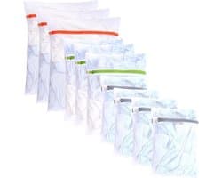 Wasnetset - 10x - 10 x 10 x 10 cm - Met Ritssluiting - Voor Delicate Kleding