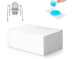 absorberend, 50 stuks, 240 x 130 mm, draagbare wc-inzetstukken met absorberende pads, super absorberend, campingtoilet, toiletzak voor volwassenen
