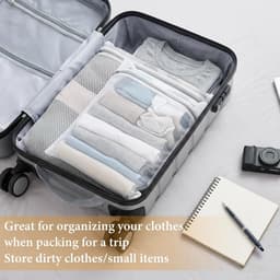 Waszakset van 20 stuks met ritssluiting in 5 maten voor delicate was, ondergoed, sokken en truien, ideaal voor veilig wassen en reizen — thumbnail 3