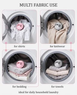Wasbal voor wasmachine, 2 stuks, reinigingsballen, herbruikbaar, wasballen voor donsjassen, haarvanger, wasmachine voor kattenharen en hondenharen, voor kleding en huis — thumbnail 2