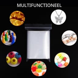 Hersluitbare Plastic Zakken - Doorzichtig - 20 x 30 cm - 50 Stuks - Voor Opslag en Organisatie — thumbnail 3