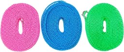 Waslijn, uittrekbaar, winddicht, 3 stuks, verstelbare waslijnen voor binnen en buiten, ruimtebesparend drogen met stevige haken, veelzijdige accessoires voor kamperen — thumbnail 2