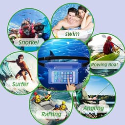 4 stuks waterdichte buideltas, universele waterdichte heuptas met verstelbare heupriem, transparant scherm, aanraakbare droge zak, telefoon waterdichte tas voor strand, zwemmen, varen, — thumbnail 3