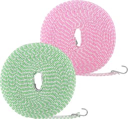 Waslijn 8 meter - set van 2 - winddicht nylon - ideaal voor buitengebruik - ShopVlot — thumbnail 1