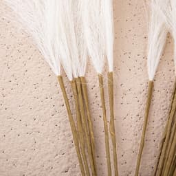 Kunstmatig gedroogd, pampasgras, kunstplanten, wollig boeket, vaas, vulling, droogbloemen, faux pampasgras, bulk voor bruiloft, slaapkamer, lichtroze, 10 stuks — thumbnail 2