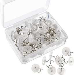 Twist Pins, 50 stuks gedraaide spelden met doorzichtige kopjes, gedraaide spiraalspelden voor slaapbankhoezen — thumbnail 1