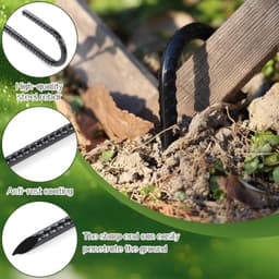 Zware Grondankers voor Trampoline en Tent - 40 cm, Set van 10, Gegalvaniseerde Haken, Tuinpinnen en Stabiliteitsankers voor Camping en Buitenactiviteiten — thumbnail 5