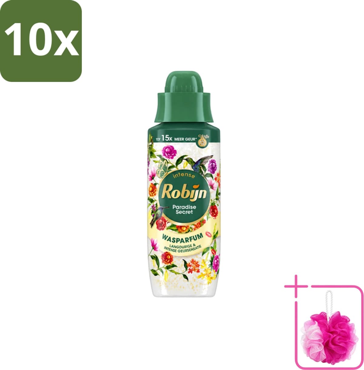 10 x Robijn – Wasparfum – Paradise Secret – 342 ml - Bulkverpakking - Wasparfum - Douchemop - Wasparfum voor kleding — afbeelding 1