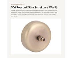 Dailygoods- Waslijn Intrekbaar - Telescopisch Wandgemonteerd tot 2,8 m