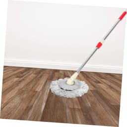 1set Vervangende Verstelbare Mop Stok Met Rotating Mop Hoofd Voor Moeilijk Bereikbare Hoeken Verstelbare Hoogte Rvs Materiaal Voor Eenvoudige Onderhoud — thumbnail 2