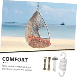 1set Metalen Schommelveren Met Bevestigingsringen Zware Duurzame Spring Kit Voor Hangstoelen Hammocks Voor Buiten Terrasgebruik — thumbnail 2