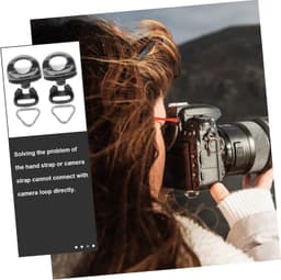 1set Camerariem Bevestigingsset Met Driehoekige Haak Veiligheidsschroef Voor Camera Lichtgewicht Compact Inclusief Voor Extra Bescherming — thumbnail 3