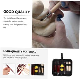1set Pottery Sculpting Tools Polymeer Klei Snij Modelleergereedschap Met Opbergzak Voor Creatieve Projecten Kunstzinnige Vormgeving — thumbnail 3