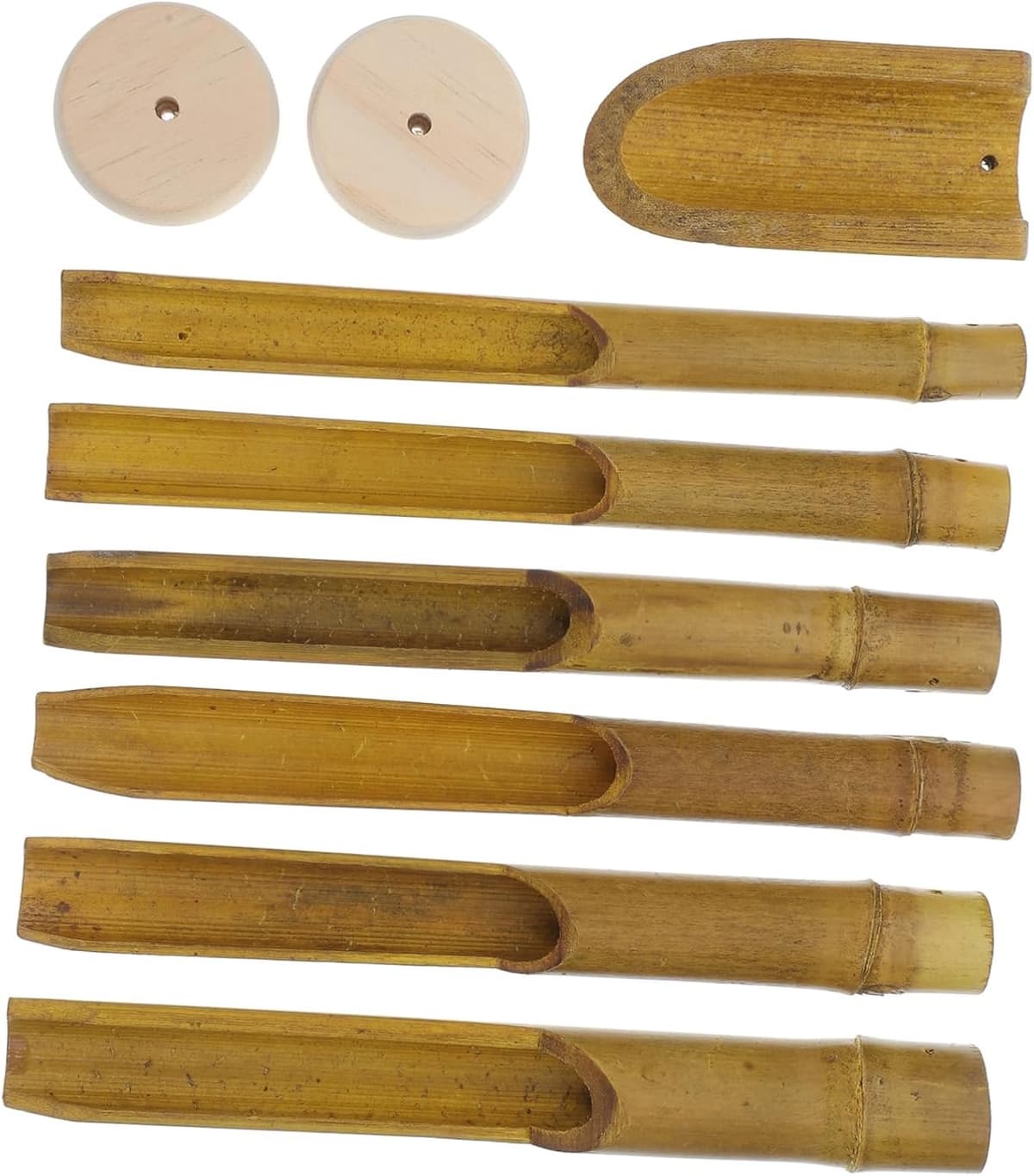 1set Windgong Kit Met Bamboe Tubes Kloppers Voor Buiten Binnendecoratie Eenvoudig Te Maken Voor Ambachtsliefhebbers Produceert Rustgevende Geluiden — afbeelding 1