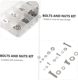 1set Rvs Rond Hoofd Bouten Moeren Washers Assortiment Kit Voor Machine Reparatie Voor Elektronische Producten Meubelprojecten — thumbnail 4