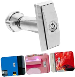 1set Universele T-handgreep Lock Met Sleutels Van Zinklegering Hoge Veiligheid Vervangingsslot Voor Snack Drankautomaten Geschikt Voor Spellen Autowasinstallaties — thumbnail 5